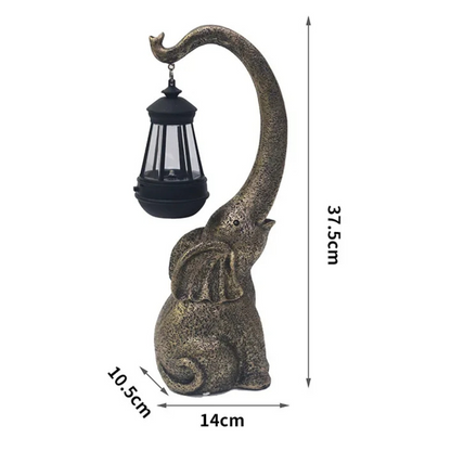 Lampe Solaire Éléphant Clair de Lune