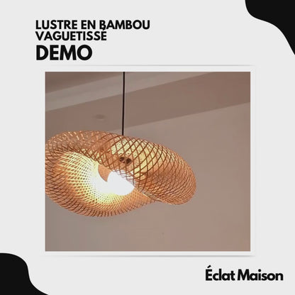 Lustre en Bambou VagueTissé